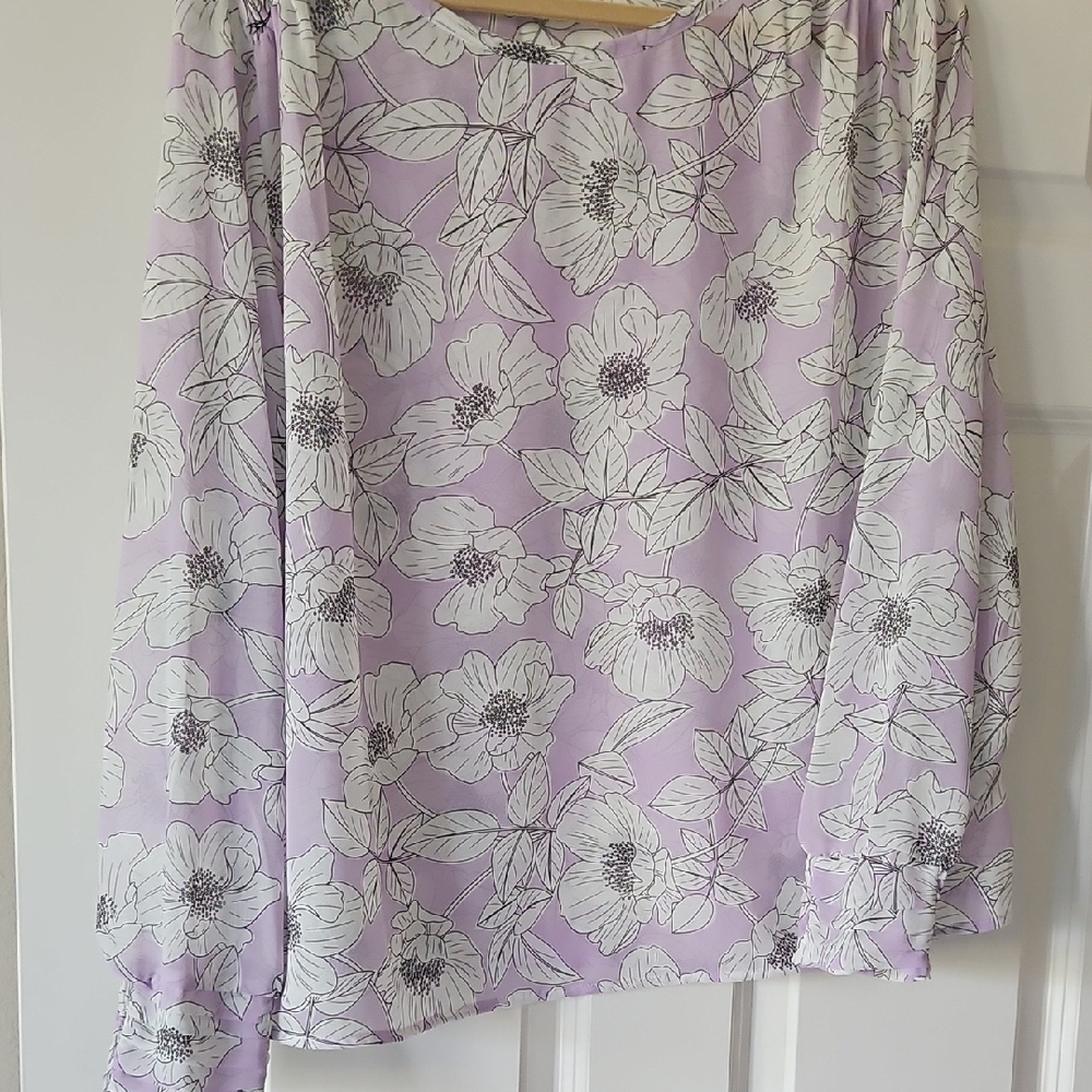 Floral Lavender Blouse